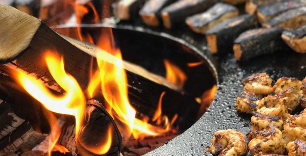 SOS BBQ Flamme Holz Grill